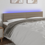 LED-voodipeats, pruunikashall, 160x5x78/88 cm, kangas