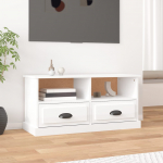 Telerikapp, k&otilde;rgl&auml;ikega valge, 93x35,5x45 cm, tehispuit