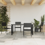 5-osaline aia s&ouml;&ouml;gim&ouml;&ouml;bli komplekt, must, pol&uuml;rotang ja teras
