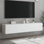 Teleri seinakapid LED-tuledega 2 tk, valge, 80 x 35 x 31 cm