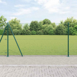 Aed koos postidega roheline 1.2 x 10 m pvc kaetud teras