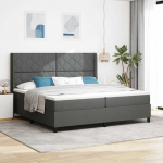 Kontinentaalvoodi madratsiga tumehall 200 x 200 cm kangas