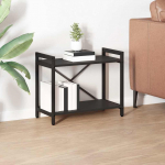 Raamatukapp Must tamm 60 x 30 x 50 cm Tehispuit