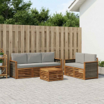 Diivanikomplektid padjaga 6 pcs Tugev akatsiapuu