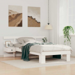 Voodiraam peatsiga Valge 90 x 190 cm Tahke m&auml;nd
