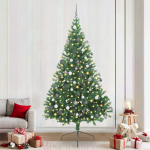 Tehis pre-lit j&otilde;ulupuu koos 300 LED-iga Roheline 240 cm PVC