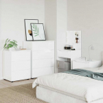 Hoiukapp kergelt l&auml;ikiv valge 60 x 48 x 81 cm tehispuit