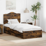 Voodiraam sahtliga suitsetatud tamm 98.5 x 200 cm inseneripuit