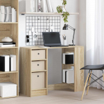 Laud sahtliga riiuliga Sonoma tamm 100 x 40 x 75 cm Tehispuit