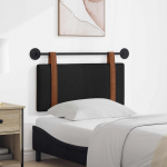 Rippuv voodipeats Seinale kinnitatav Must 90 x 55 x 5 cm Antiik PU