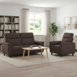 Diivanikomplekt 2 pcs Tume pruun kangas