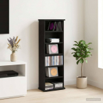 CD kapp Must tamm 60 x 17 x 92 cm Tehispuit
