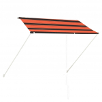 Sisset&otilde;mmatav varikatus, 250 x 150 cm, oranž ja pruun