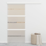 Liuguks, esg-klaas ja alumiinium, 102,5 x 205 cm, h&otilde;bedane