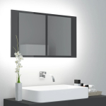LED-peeglikapp k&otilde;rgl&auml;ikega hall 80 x 12 x 45 cm, akr&uuml;&uuml;l
