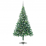 Valgustatud kunstkuusk kuulidega 120 cm, 230 oksa