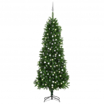 Valgustatud kunstkuusk kuulidega 240 cm, roheline