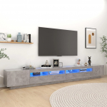 Telerialus LED-tuledega, betoonhall, 300 x 35 x 40 cm
