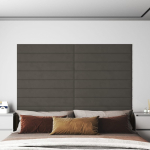 Seinapaneelid 12 tk, tumehall, 90 x 15 cm, samet, 1,62 m&sup2;