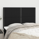 Voodipeatsid 4 tk, must, 72x5x78/88 cm, kangas