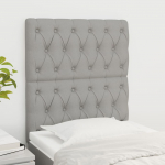 Voodipeatsid 2 tk, helehall, 80x7x78/88 cm, kangas