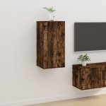 Seinale kinnitatav telerikapp, suitsutatud tamm, 40x34,5x80 cm