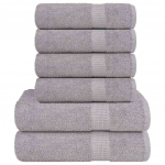 6-osaline r&auml;tikute komplekt, hall, 360 gsm 100% puuvill