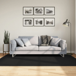 Vaip "huarte", l&uuml;hikese narmaga, pestav, must, 140x200 cm