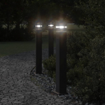 Pistikupesaga aia lambipost, must, 80 cm, alumiinium