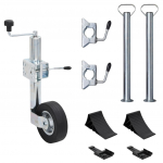 Haagise tugiratas 60 mm 2 tugitoru ja 3 klambriga
