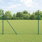 Aed koos postidega roheline 1.6 x 10 m pvc kaetud teras