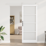 Liuguks koos tarvikute komplektiga valge 93x232 cm tugev puit kuusk