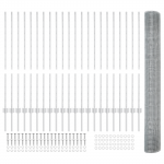 Keerutatud traat aed koos 44 u-postiga h&otilde;bedane 1.2x50 m teras