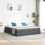 Voodi hoiukohaga ja madratsiga Tumehall 180 x 200 cm Pol&uuml;ester