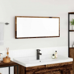 Peegel LED -ribatuledega vana puit 90 x 8,5 x 37 cm tehispuit