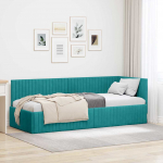 Nurga voodiraam peatsiga T&uuml;rkiis 80 cm x 200 cm Samet
