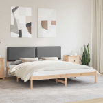 Voodiraam Pehme Peatoega Tumehall 180 x 200 cm Tahke m&auml;nd