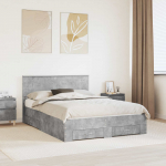 Voodiraam peatsiga sahtliga Betoonhall 140 x 200 cm Tehispuit