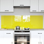 K&ouml;gi splashback 2 tk kollane 80 x 50 cm karastatud klaas
