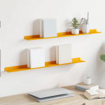 Ujuv riiul 2 tk Kollane sinep 80 x 9 x 2,5 cm Teras