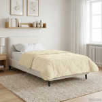 Talve tek cream 135 x 200 cm Mikrokiud ja Teddy villa