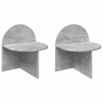 &Ouml;&ouml;kapp 2 pcs Betoonhall 40 x 35,5 x 45,5 cm T&ouml;&ouml;deldud puit