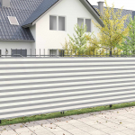 Baldahhiin 200 x 800 cm PU kaitsega kangas Helehall ja valge