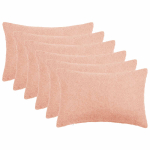 Diivanipadi 6 tk HEERLEN roosa 50 x 70 cm boucl&eacute;