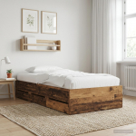 Voodiraam ladustamisega Vana puit 80 x 200 cm Tehispuit