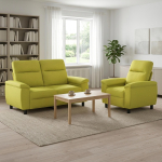 Diivanikomplekt 2 pcs Hele roheline kangas