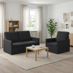 Diivanikomplekt 2 pcs Must Samet