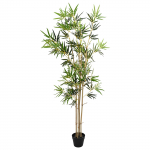 Tehisbambuse Puud Roheline 75,5 x 18 x 175 cm Kangas ja Bambu