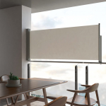 Lahtit&otilde;mmatav terrassi k&uuml;lgsein, 100 x 300 cm, kreemjas