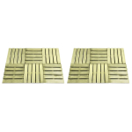 12 tk terrassiplaadid, 50 x 50 cm, puit, roheline